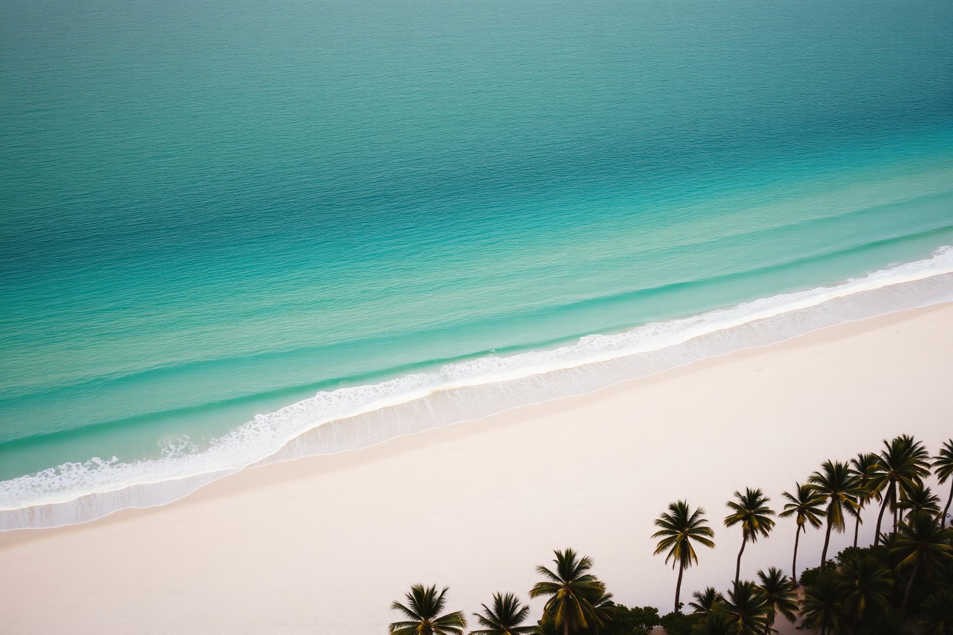 Aerial view of Zanzibar coastline